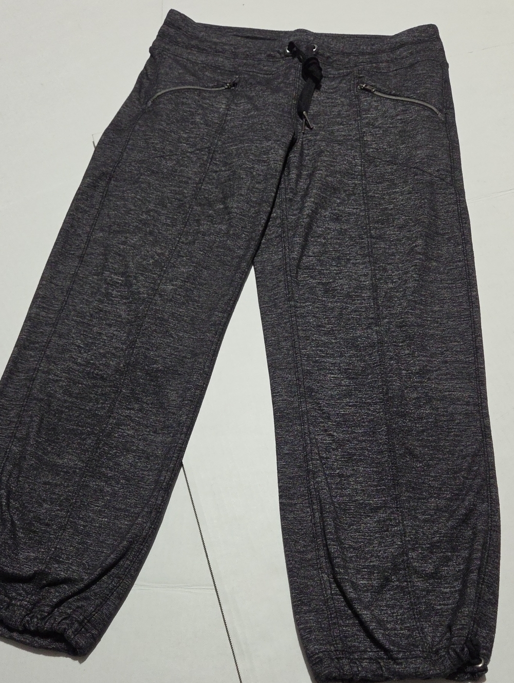 Athleta Charcoal Heather Drawstring Jogger Pants